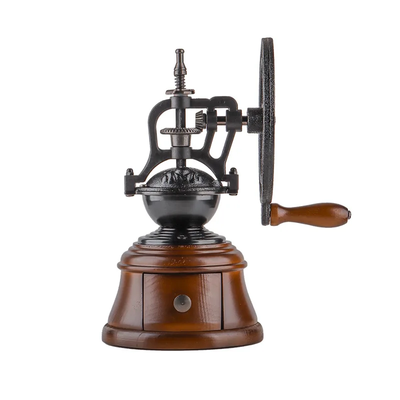 Classic Castle Hand Coffee Grinder, Retro Large Handwheel Mill