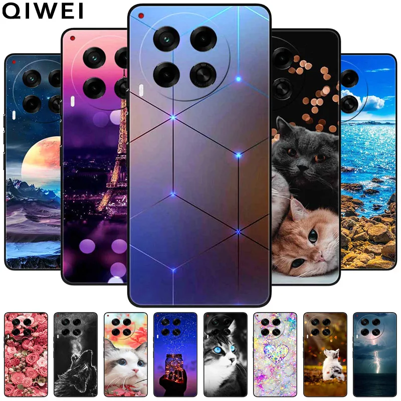 For Tecno Camon 30 4G 5G Case Luxury TPU Soft Silicone Back Cover for Tecno Camon 30 Pro 5G Phone Case Camon30 Cute Cats Fundas