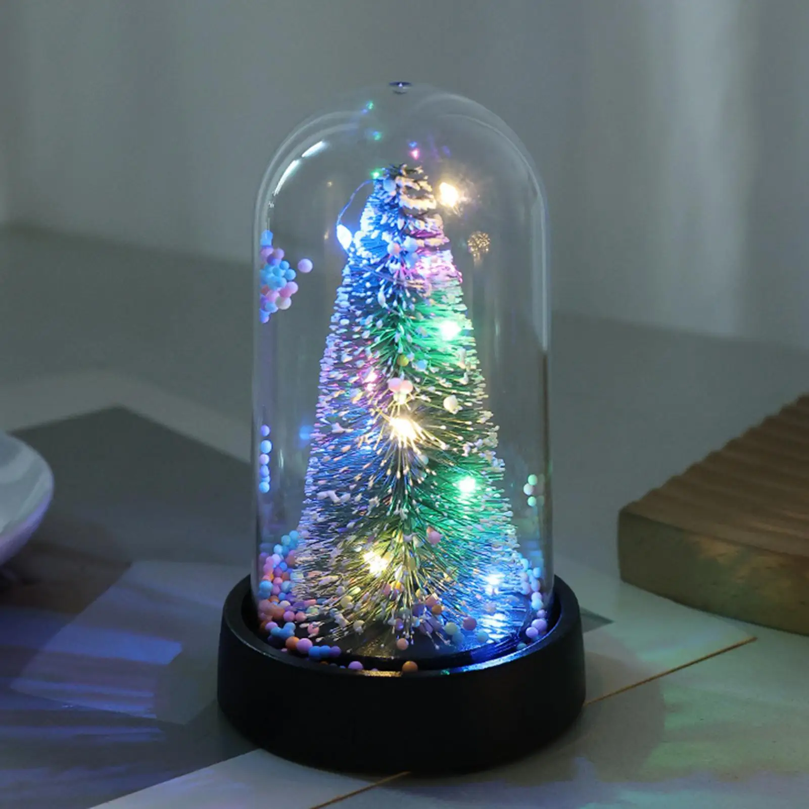 أضواء عيد الميلاد LED مع قاعدة الإضاءة المحيطة أضواء الزخرفية لطيف عطلة ديكور للحزب مكتب الرف عباءة غرفة نوم المعيشة #3