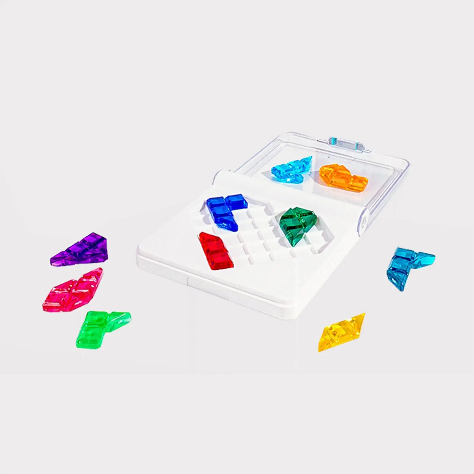 Gioco di Puzzle da viaggio gioco di cervello a blocchi colorati Focus abilità cognitiva giocattolo educativo Puzzler attività per bambini Montessori geometrici