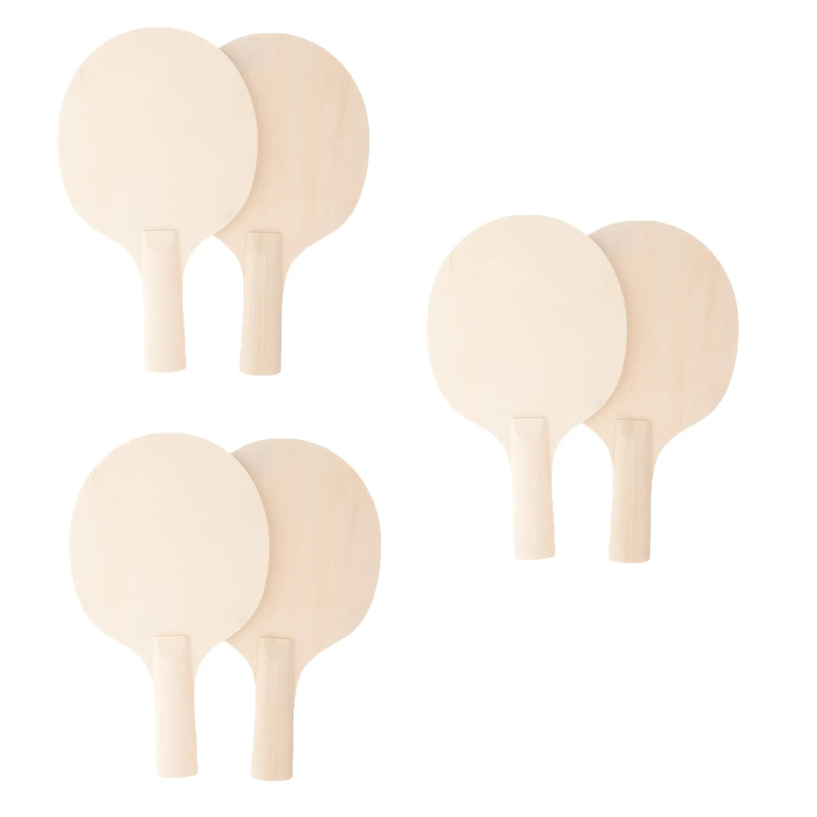

6Pcs Wooden Unfinished Table Tennis Paddle Blanks DIY Craft Rackets for Signatures Training Sport Game Table Tennis Paddle Kit