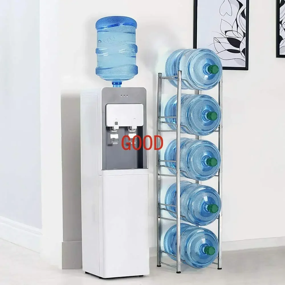 

5 Tier/3 Tier Standing Water Jug Rack Water Bottle Buddy Holder Detachable Save Space
