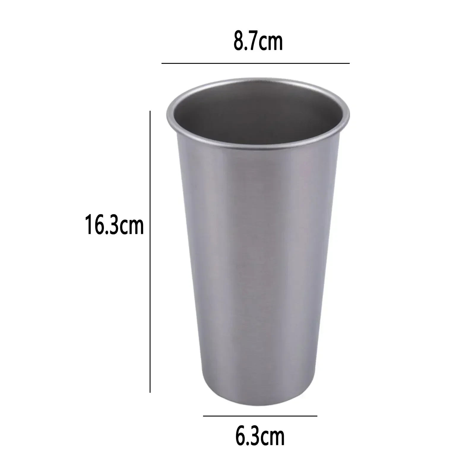 304 Stainless Steel Beer Milkshake Cup Coffee Shop Household Mouthwash Cup Kitchen Tools Industry Style Cold Water Drinks Cup