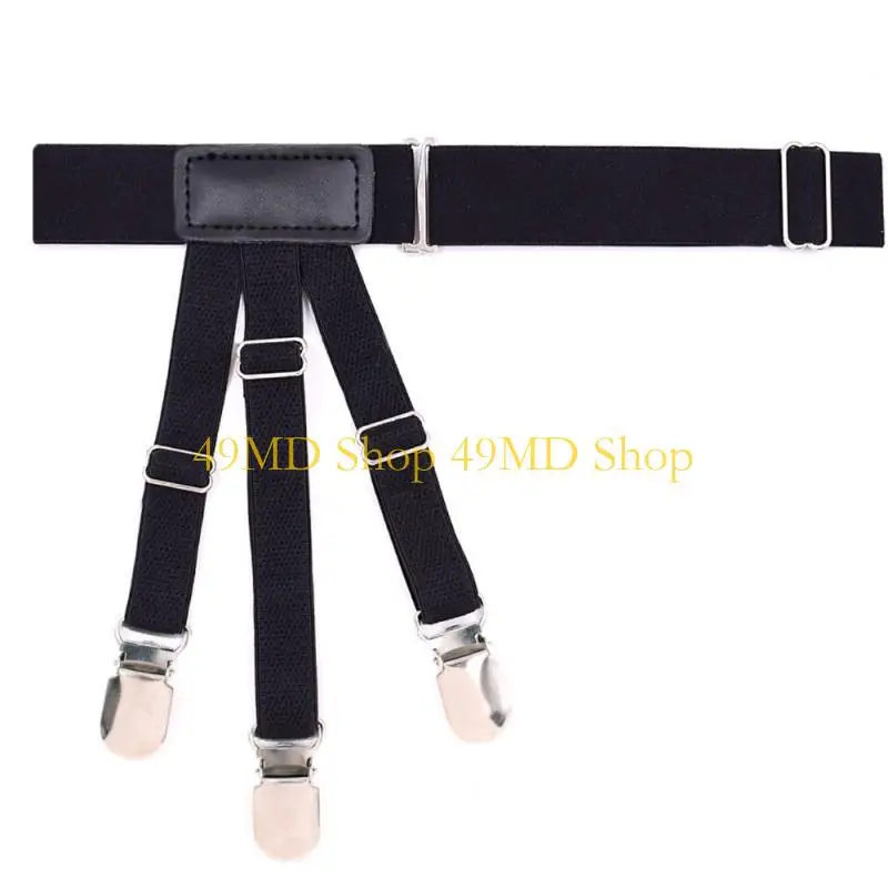 49MD 2PCS / Set Elastic LEG SPEPENDERS Shirt Stays STAPS STAPT