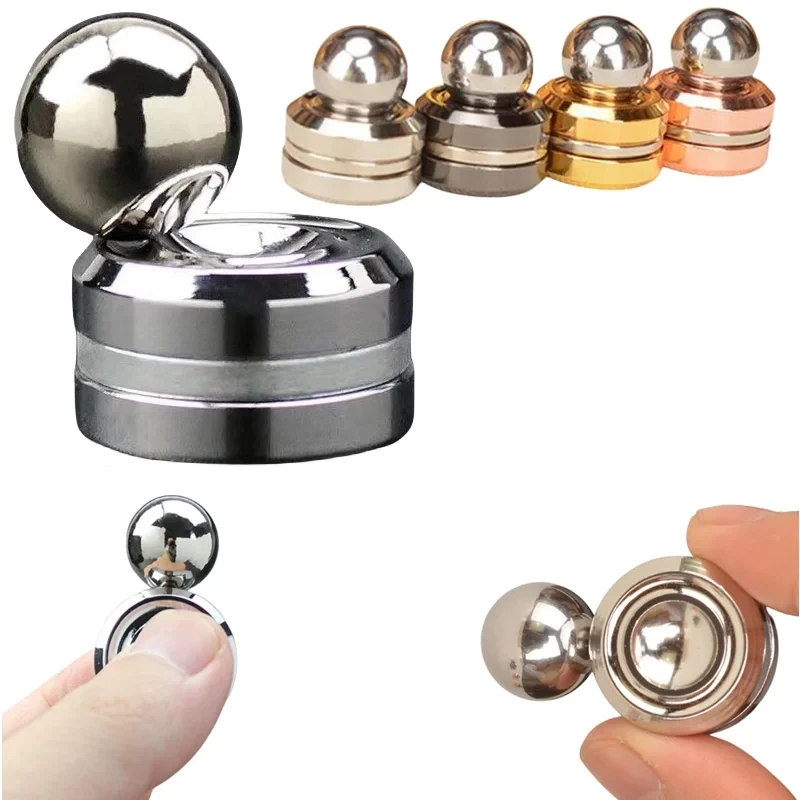 

Fingertip Gyro Stress Relief Metal Fidget Toy Decompression Hypnosis Rotary Gyro Fingertip Toy Kinetic Round Spinner Kids Gift