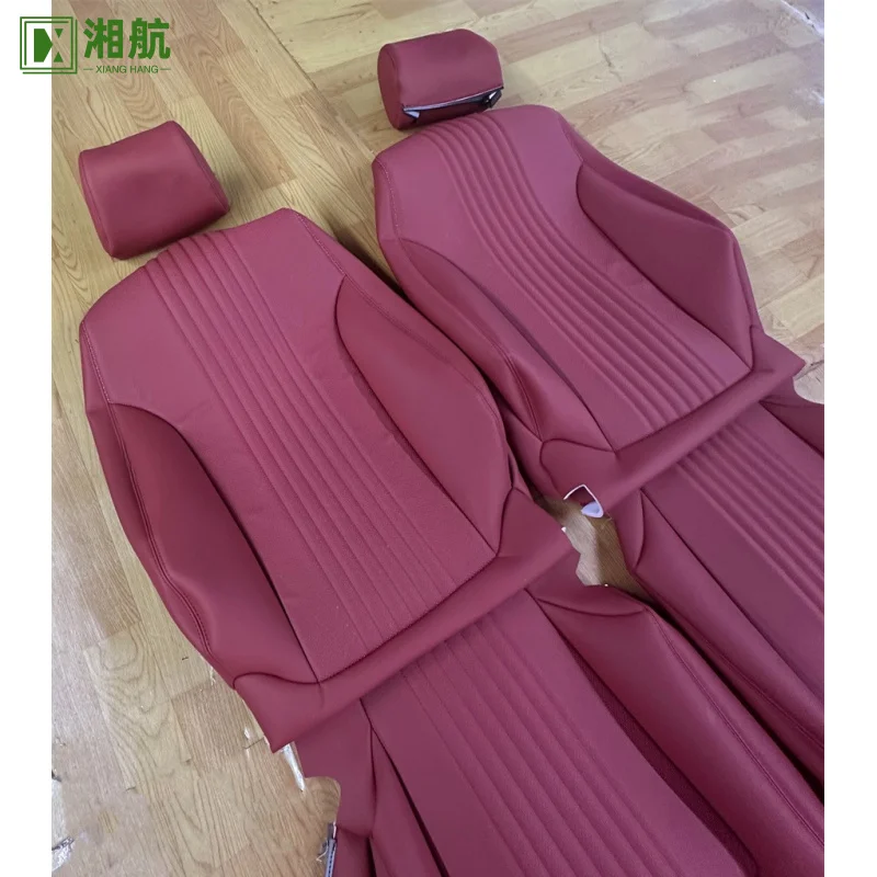 Suitable  for Bentley Flying Spur Red Nappa Leather Full Replacement Car Seat Cover