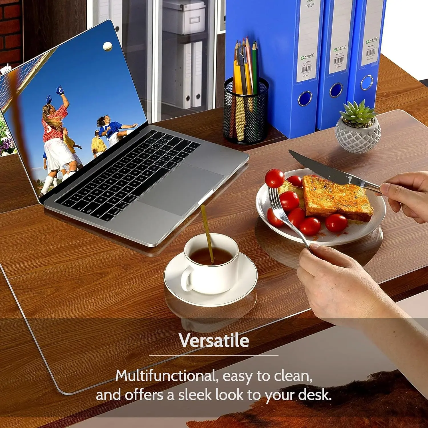 Clear Desk Mat for Keyboard and Mouse, Large Mouse Pad , Desk Protector Mat with Round Edge for Office and Home Desktop