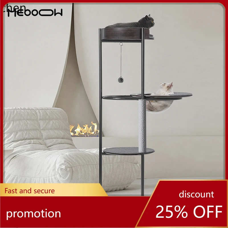 

Каркас ZML не занимает много места, и не занимает места у места для прыжков, выполненного из массива дерева, а также не занимает место у интегрированной в конструкцию платформы для лазания и кошачьей лежанки премиум-класса.