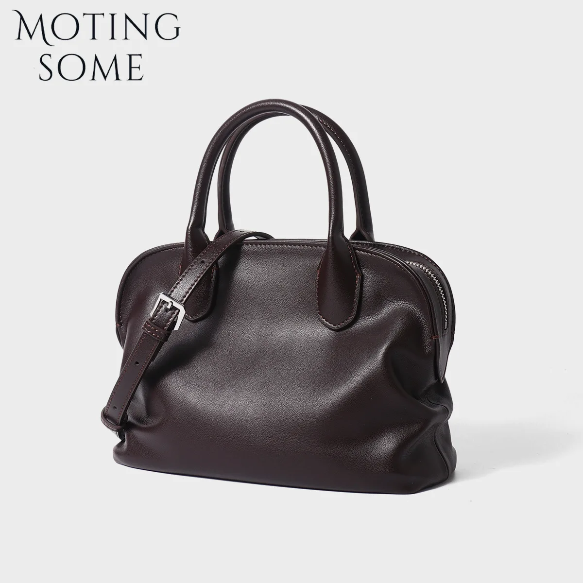

Motingsome Fashionable Women Shell Bag Luxury Genuine Leather Designer Bags Shoulder Cowskin Purse Mini Tote New in Handbag