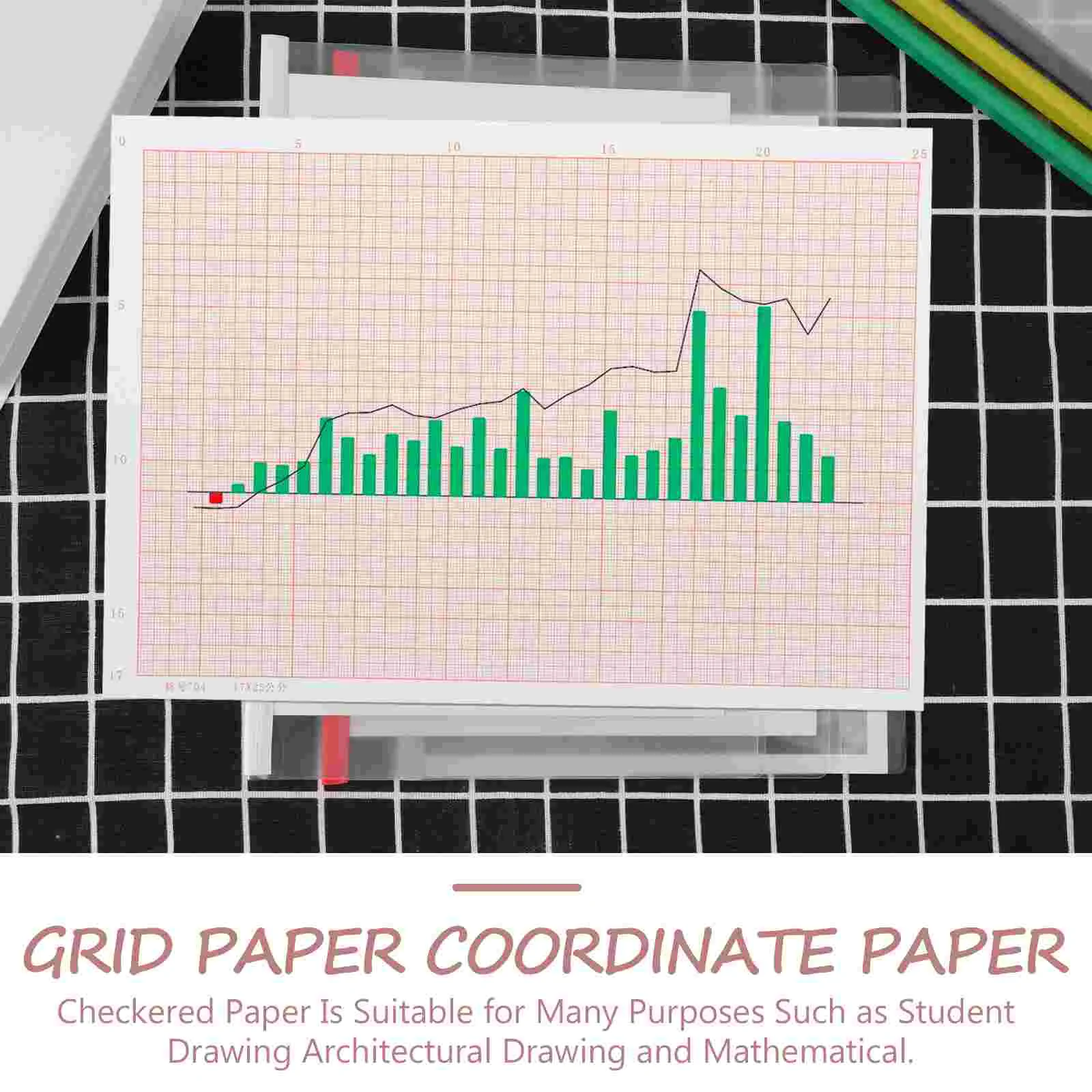 Imagem -06 - Folhas de Papel Gráfico Coordenadas Pintura Gráficos Estudantes Desenho Prático Escala Portátil Multifuncional Multi-função 100