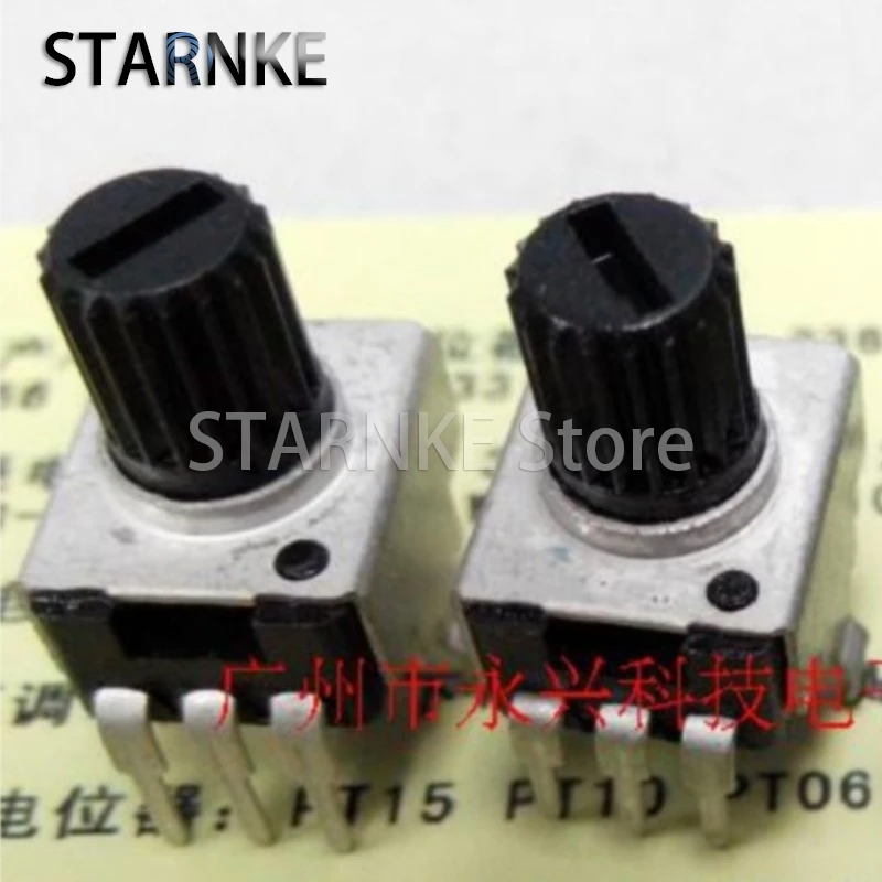 

10PCS RV09 Type Vertical Single Adjustable Resistance B2K B202 R0902N 0932 Sealed Potentiometer 3 Pin Flower Shaft Length 8MM