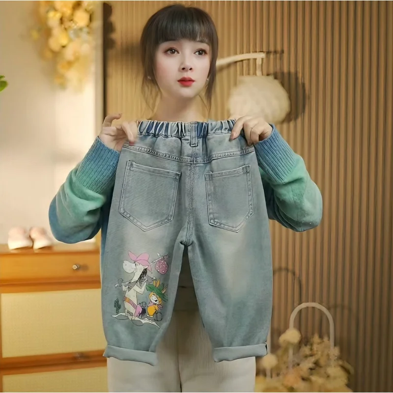 

Girls' Spring Outfit2025New Girls' Pants Children's Jeans Big Girls Pants Korean Style