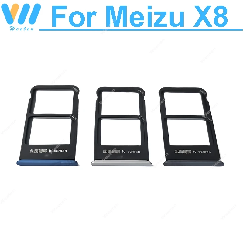 

Держатель лотка для SIM-карты для Meizu X8, лоток для SIM-карты памяти, адаптер, гнездо, запасные части для ремонта