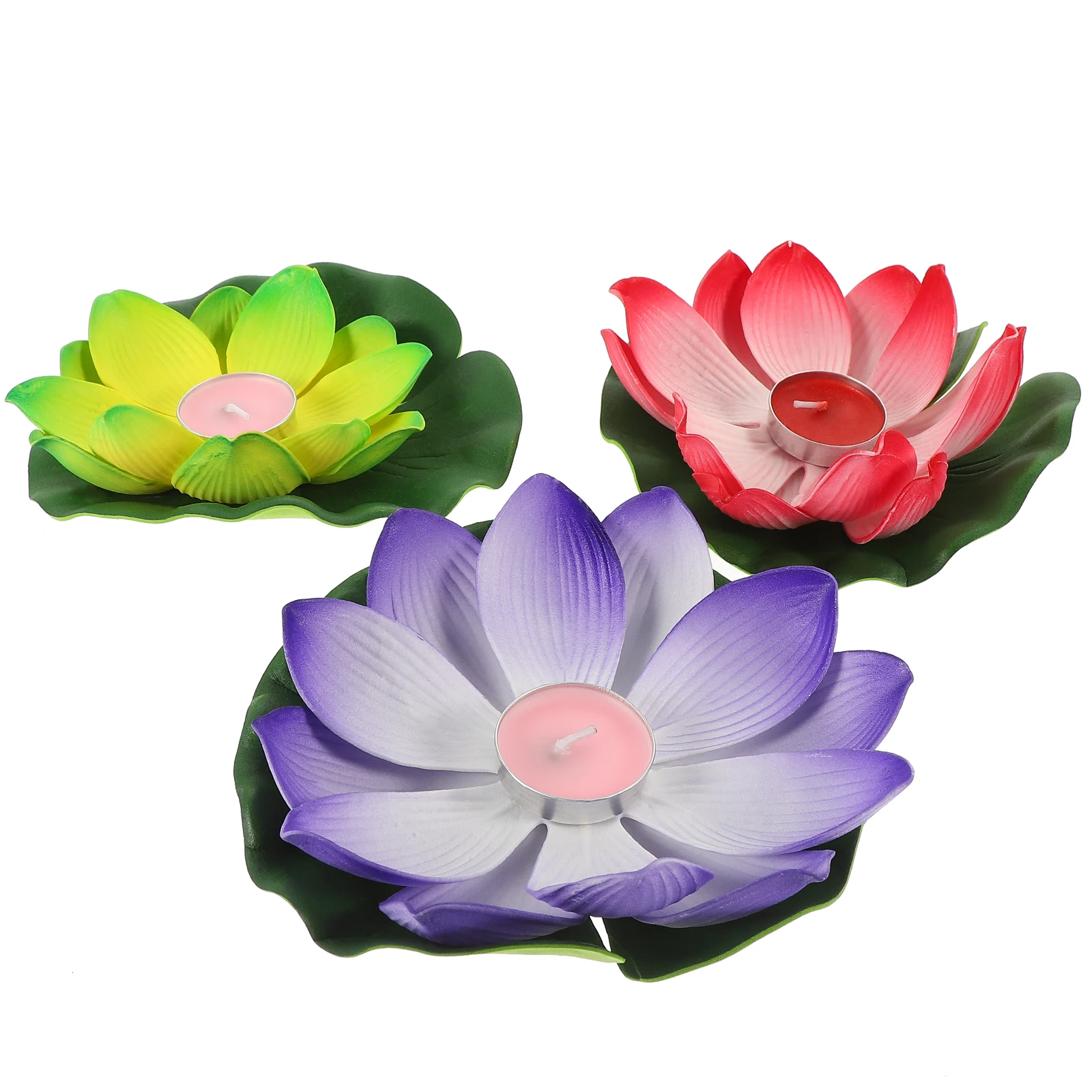 

3pcs Lotus Shape Light Eco Friendly Premium Material Home Decor Birthday Party Wedding Venue Ornament Festival LED