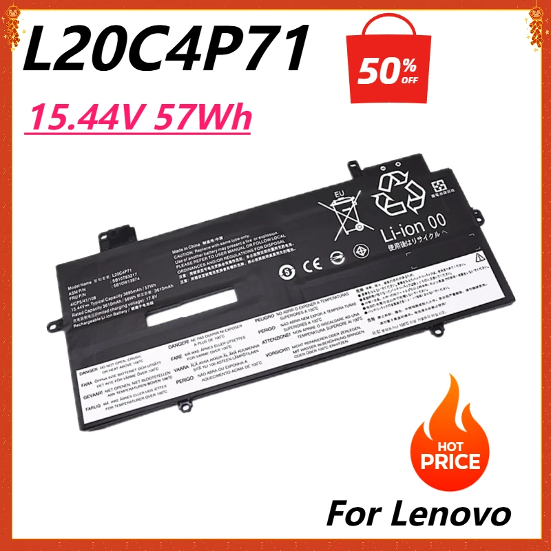 L20C4P71 Battery for Lenovo ThinkPad X1 Carbon Gen 9 10 X1 Carbon 2021 2022 Yoga Gen 6 7 X1 Yoga L20D4P71 L20L4P71 L20M4P71