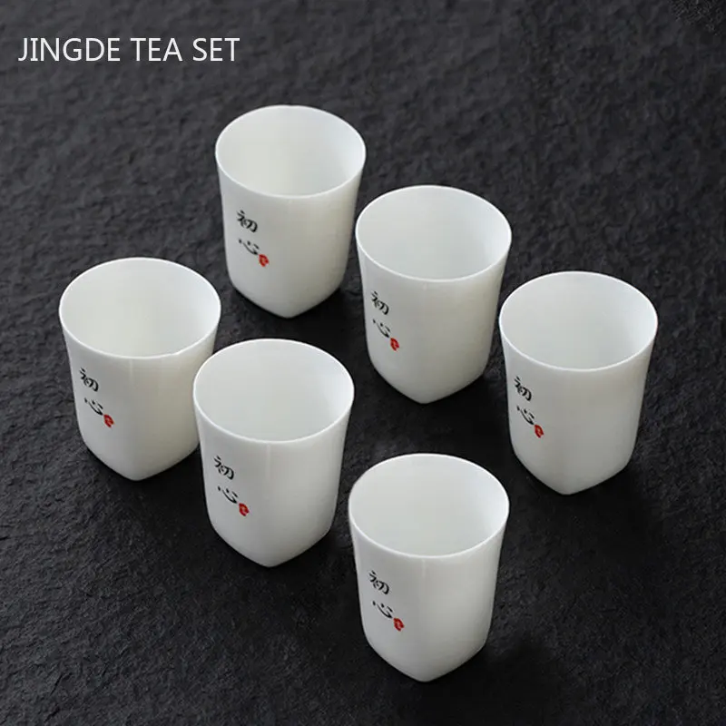 Chinese White Porcelain Hand-painted Tea Cup Boutique Master Cup Home Ceramic Tea Cup Personal Single Cup Tea Set Accessories