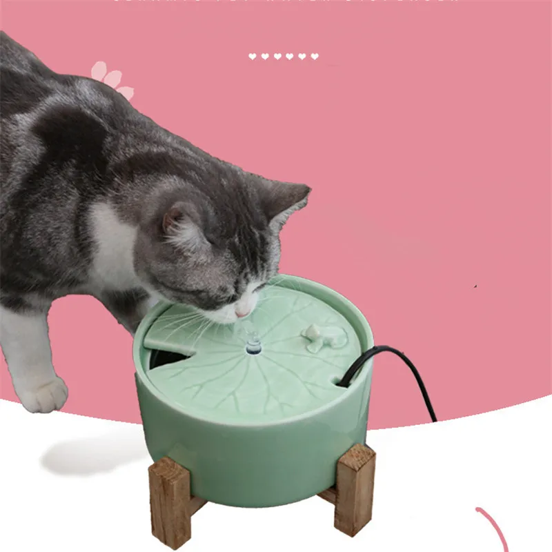 Multifunctional Ceramic Frog Water Fountain for Cats, Automatic Pet Drinker,Indoor Decor ,Dogs Drinking Bowl,Cat Accessories,USB