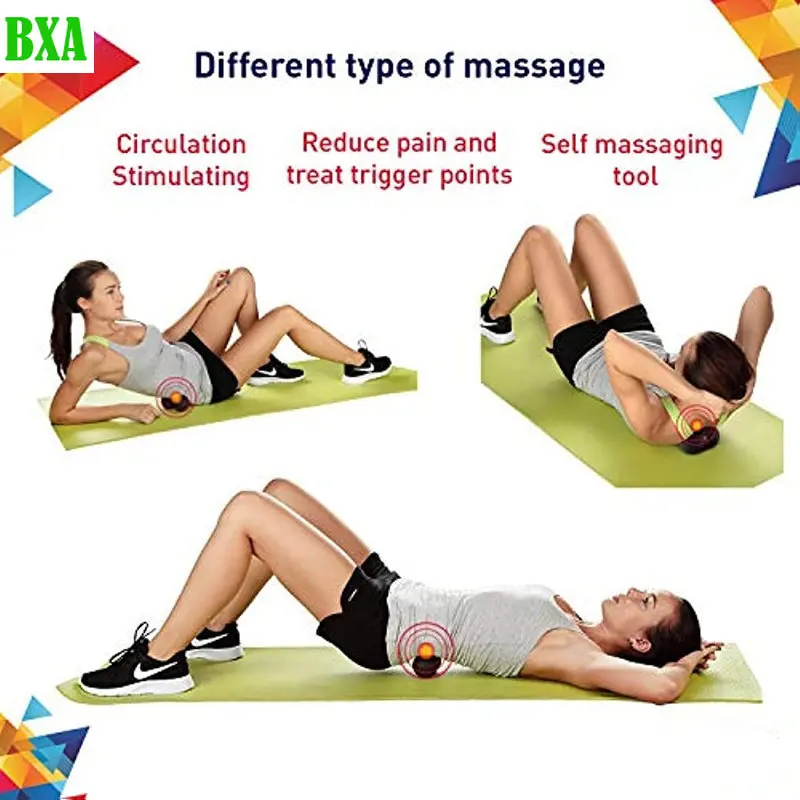 Peanut Silicone Lacrosse Myofascia Ball Peanut Massage Ball Fascia per il corpo Fitness leggera ad alta densità allevia il dolore palla da Yoga