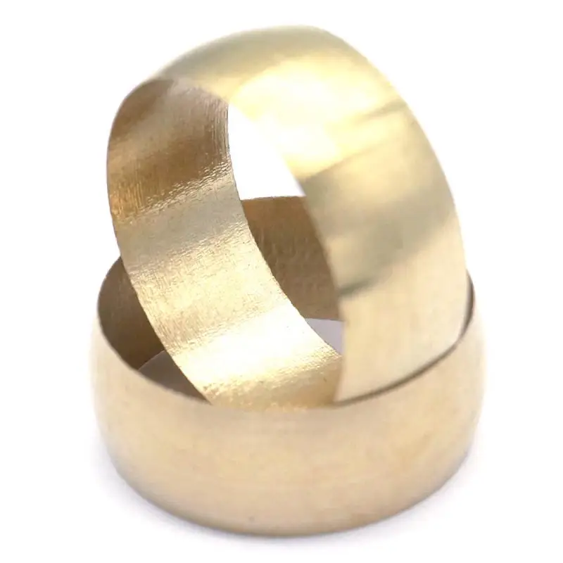 10/20/50pcs par paquet virole en laiton pour 3/4/5/6/8/10/12/14/16/18/20mm OD Tube Compression d'air raccord pneumatique virole anneau