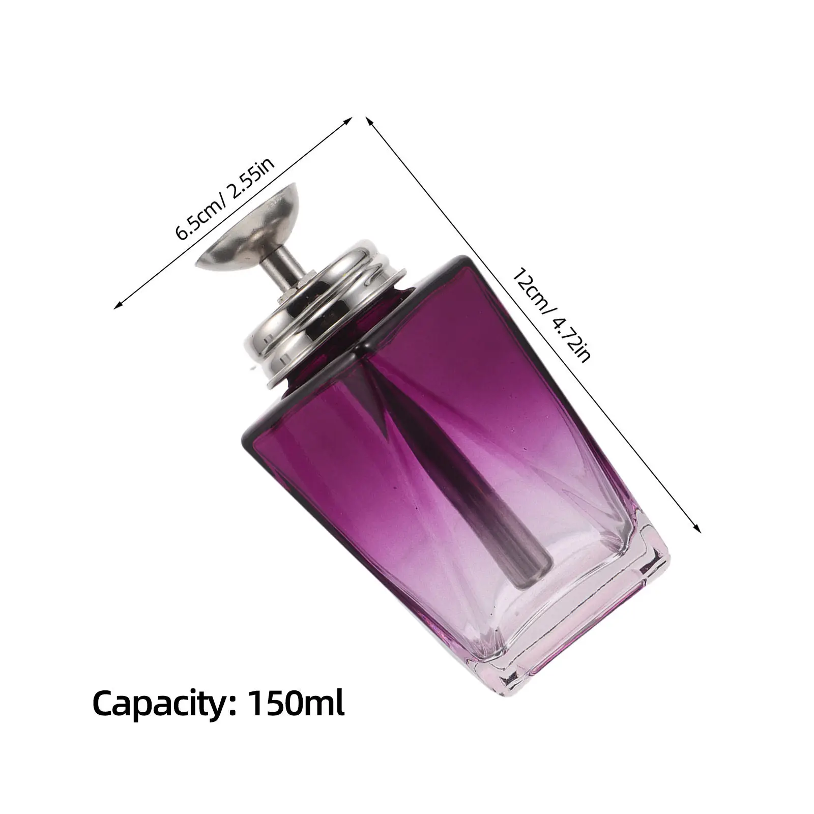 150Ml Refillable Press Down Nail Polish Remover Pump Bottle Leakproof Portable Glass Dispenser for Travel Salon Home Use Easy view 4
