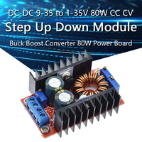 DC-DC 9-35 to 1-35V 80W Step Up Down Module DC DC CC CV Buck Boost Converter 80W Buck Booster Power Supply Board Electronic PCB