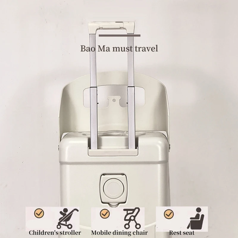 Bagaglio mamma per passeggiare con bambini, valigia trolley genitore-figlio a spinta, bagaglio per bambini montabile, valigia a mano da 20 pollici