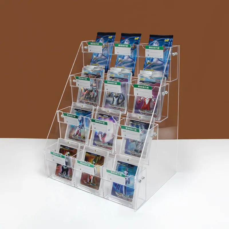 Acrylic Supermarket Shelf With Price Slot Pen Display Stand Stationery Store Pen Holder Pencil Neutral Pen Ladder Pagoda Rack