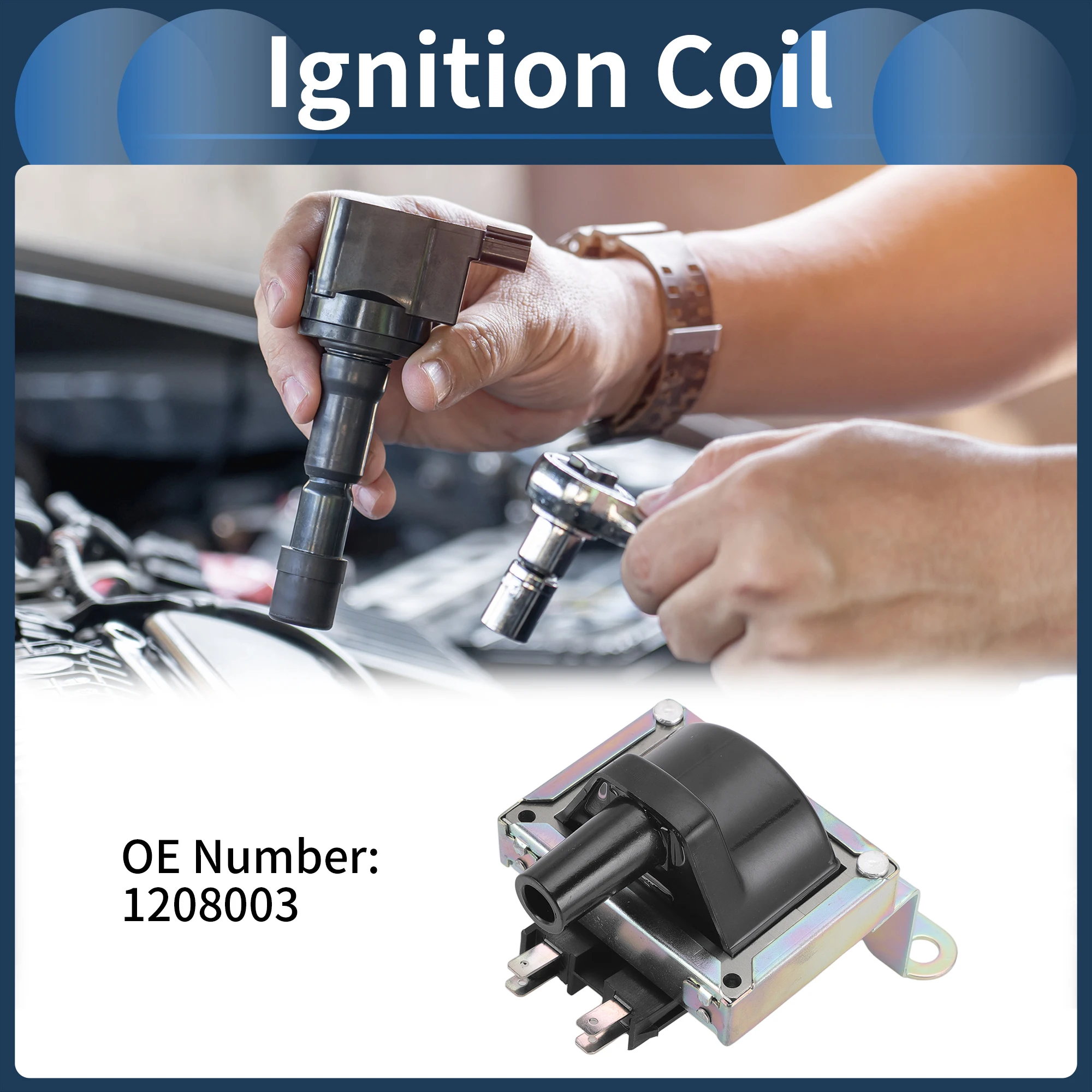 UXCELL Ignition Coil Ignition Coil Pack No.1208003 for Vauxhall Nova 1982-1993