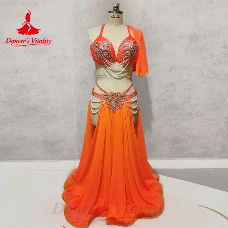 Conjunto de trajes de competición de danza del vientre para mujer, ropa de actuación de danza del vientre, traje de danza del vientre, traje