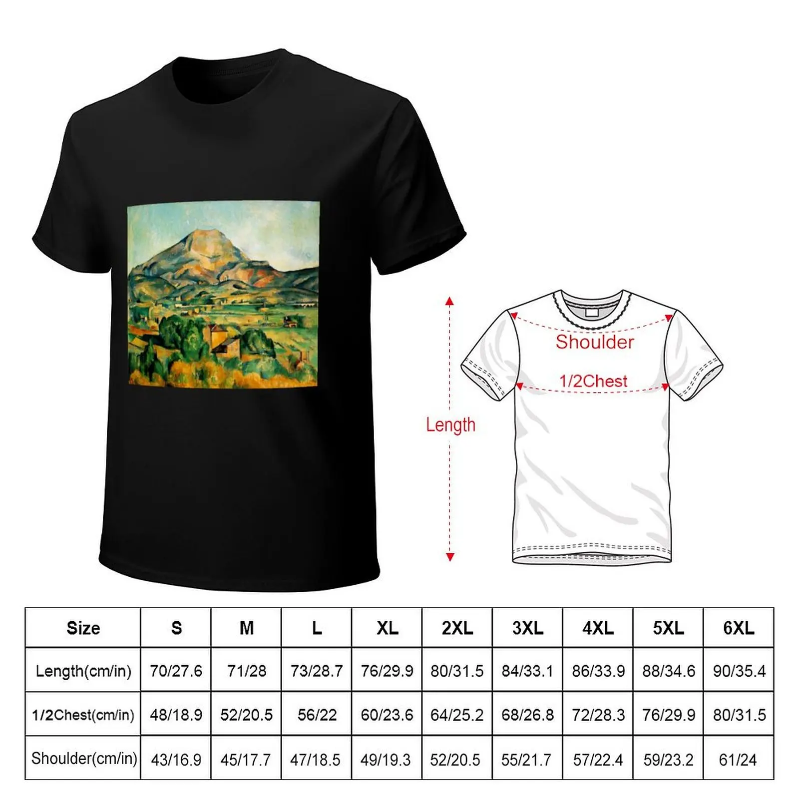 Paul Cézanne - Mont Sainte Victoire T-Shirt t shirts for man cotton T-Shirt