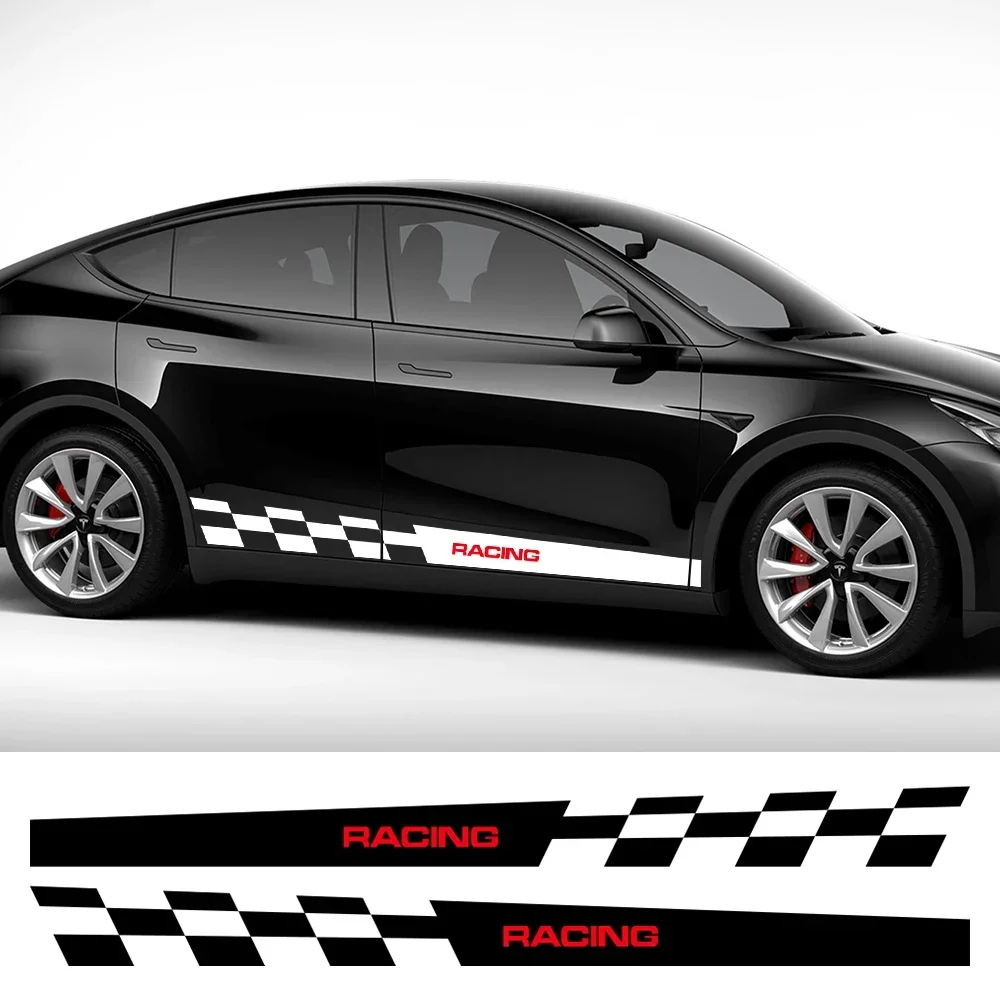 

For Tesla Model Y Car Door Side Stickers Waterproof Vinyl Film PVC Decals Auto Exterior Styling Decoration Car Accessories