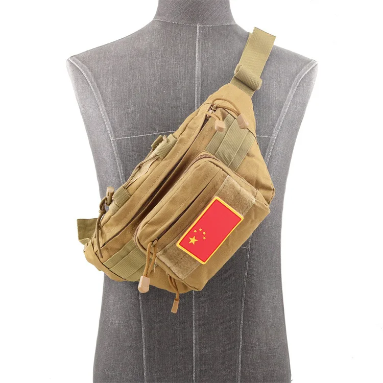 

Износостойкая камуфляжная поясная сумка из ткани Оксфорд для езды на велосипеде, тактическая нагрудная сумка большой вместимости для мужчин и женщин