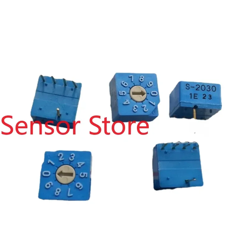 

10PCS S-2030 0-9/10 Position Rotary Dial Code Coding Switch 4:1 Positive Gold-plated Pin