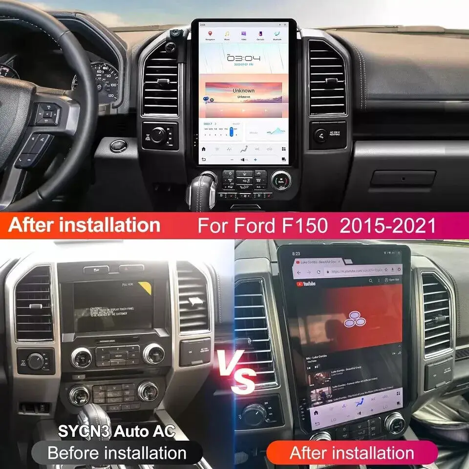 

14.4 Inch Android 14 For Ford F150 F250 2015-2021 128GB Tesla Style Car GPS Navigation Multimedia Player Radio Tape Headunit HD