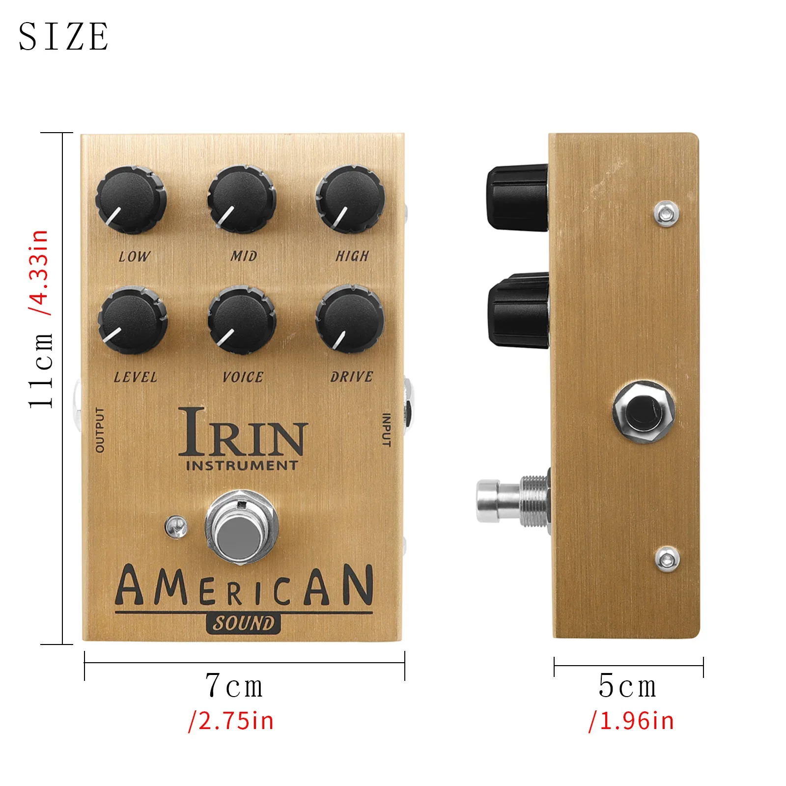 IRIN AN-34 Electric Guitar Effect Pedal American Analogue Fender 57 Deluxe Amplifier Rock True Bypass Pedal Guitar Effect Parts