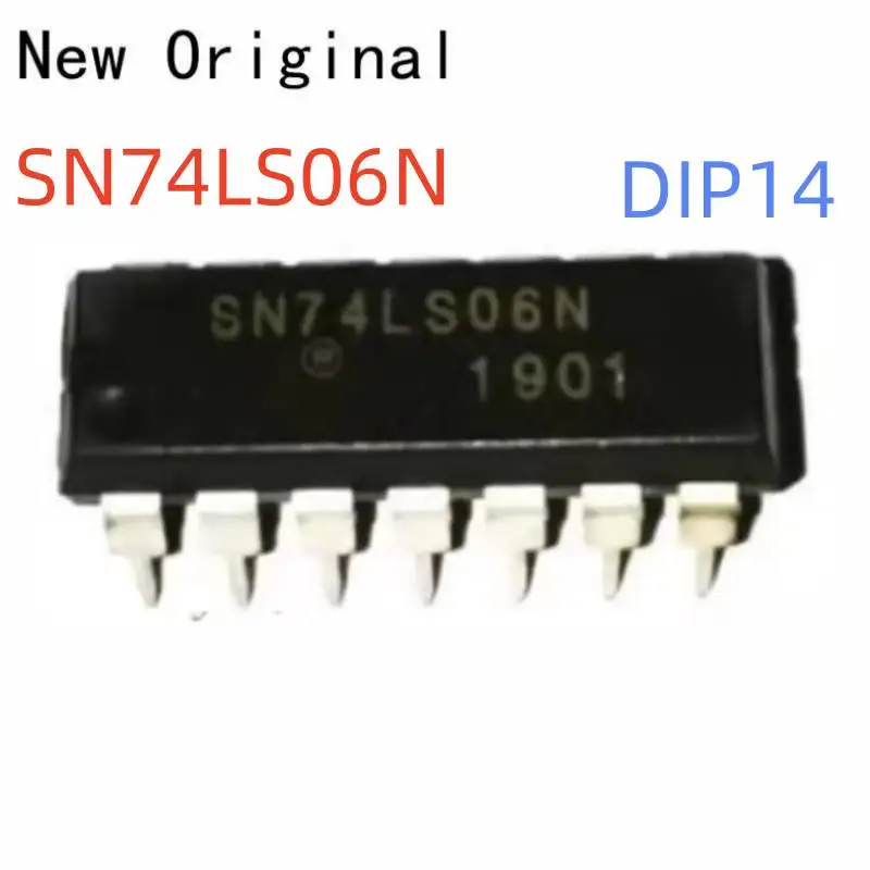 Sn74Ls06N Dip14 New and Original Hex Inverter Buffers/Drivers with Open-Collector High-Voltage Outputs