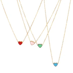 Stainless Steel Necklace Women gold necklaces Fashion Love heart Necklace best friends necklace Jewelry Girlfriend Gift