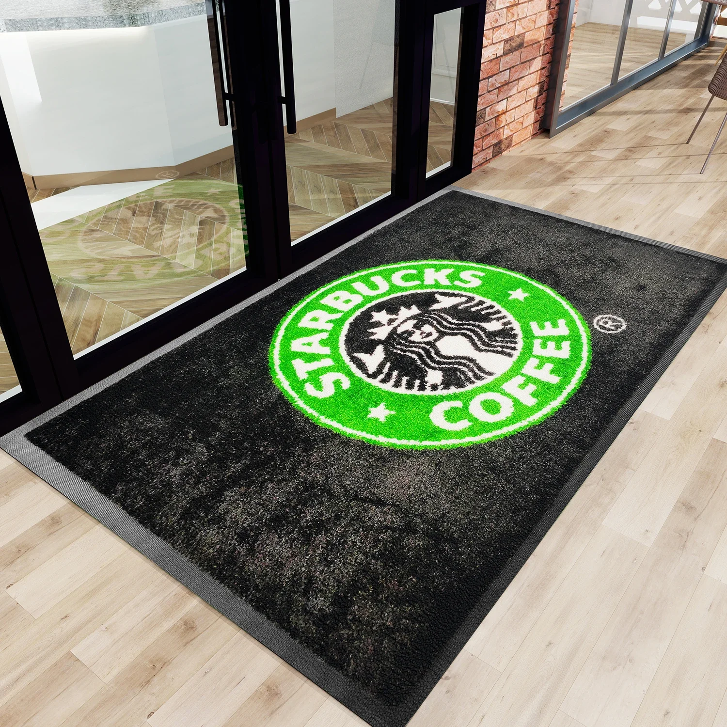 Coffee Shop High end Entrance Carpet Mat Custom carpet with logo no-slip Printed Carpet for Store