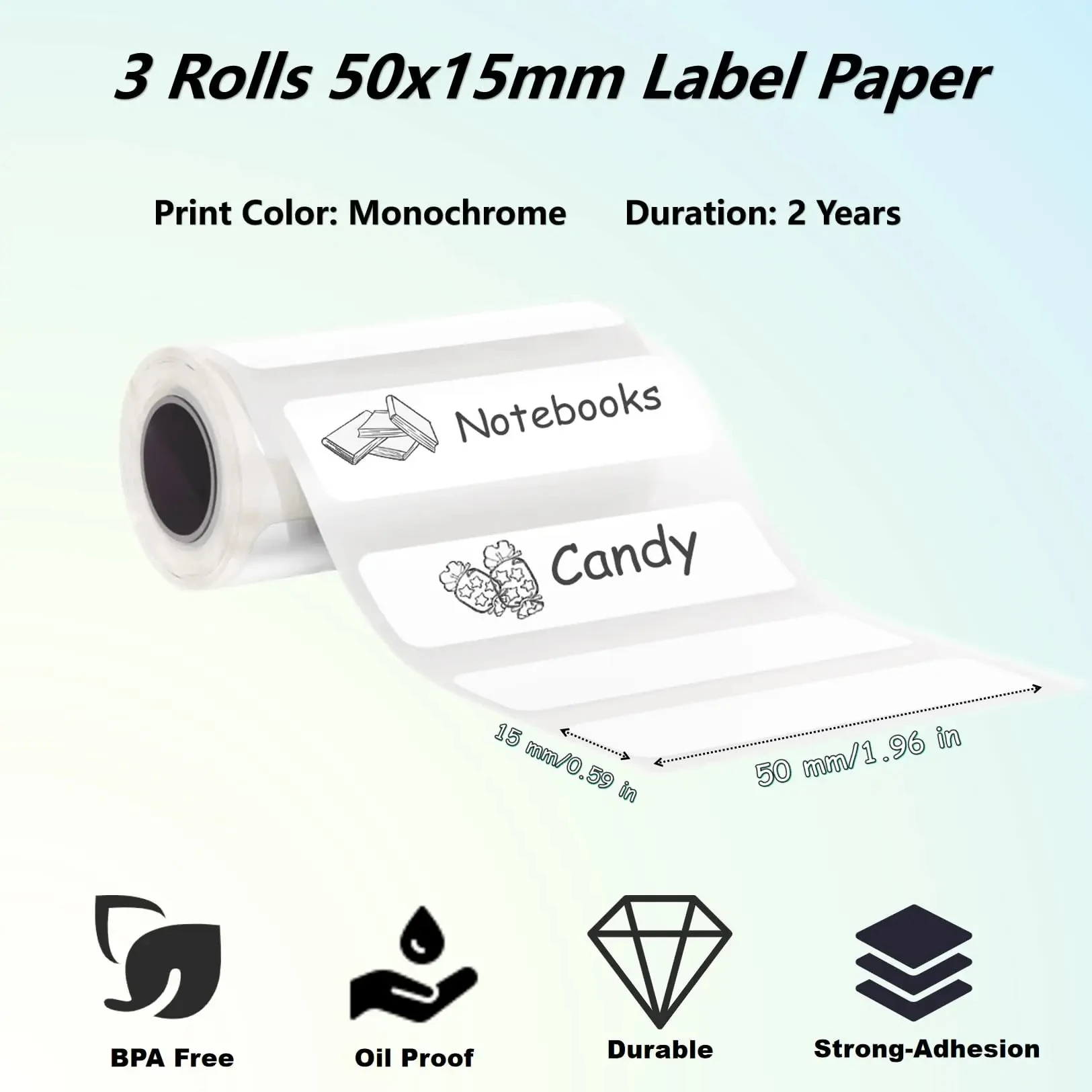 57MM Rolls Thermal Paper Self-adhesive Printing Label Papers Sticker For Pocket Thermal Mini Printer For paperang For T02/M02