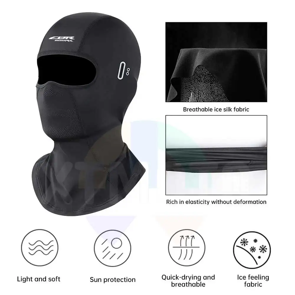 Motorcycle Balaclava Summer Cooling Hats Sun UV Protection Cycling Full Face Mask For HONDA CBR600RR