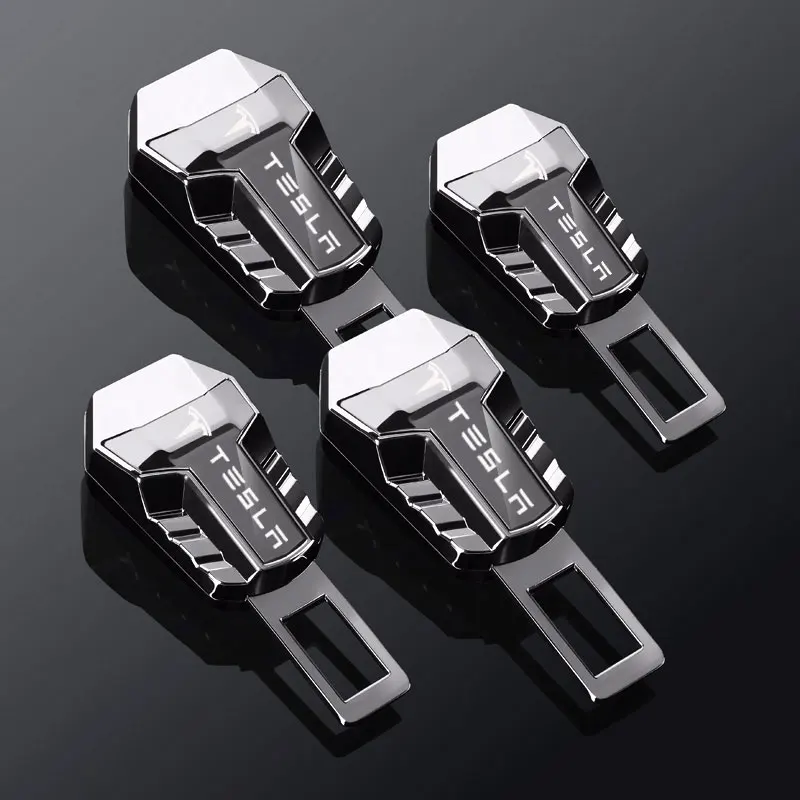 Suitable for Tesla Model 3 Model S Model X Automotive Seat Belt Extended Buckle Zinc Alloy Car Jewelry