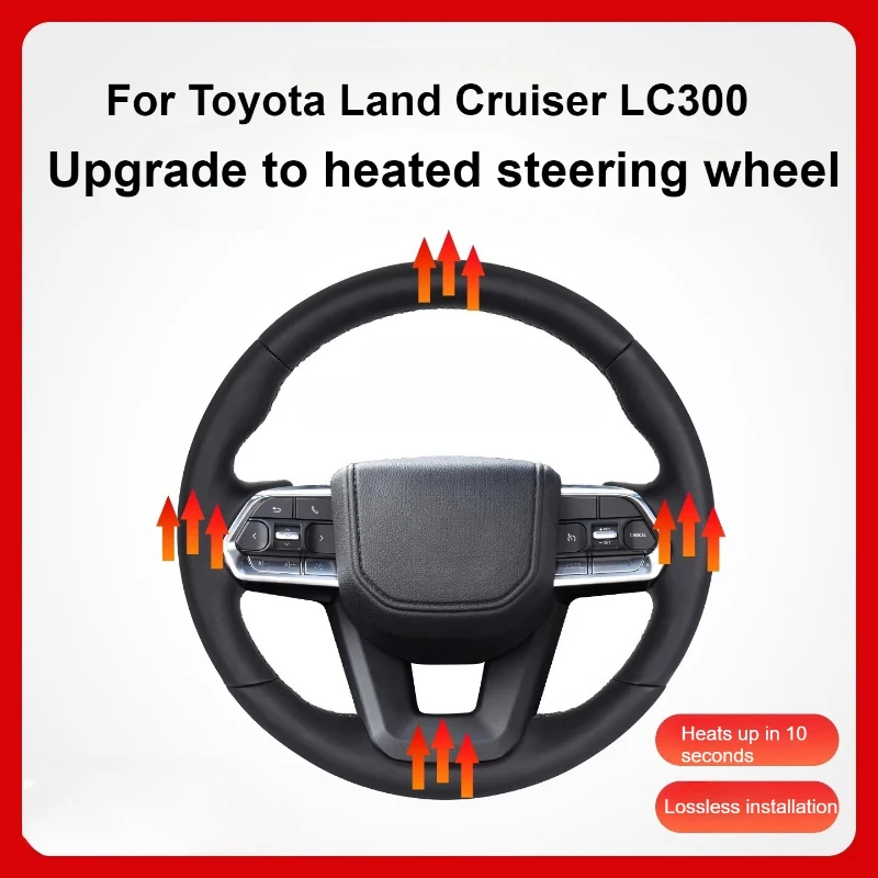 Car Steering Wheel Modification Constant Temperature Electric Heating Steering Wheels For Toyota Land Cruiser LC300 2022-2025