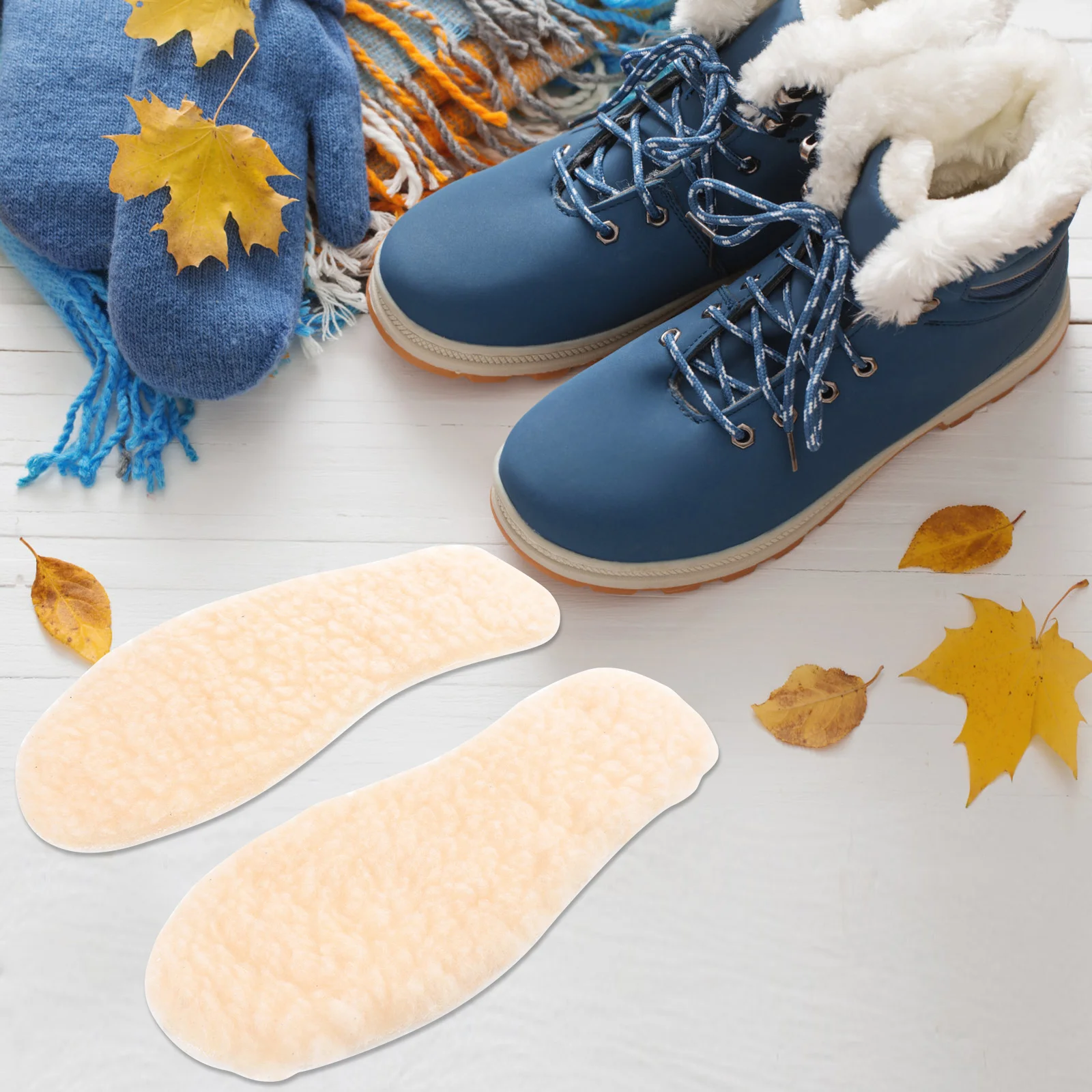 Children's Insoles Winter Warm Boots Keep Shoes-pad Baby Breathable Shoe-pad Eva Imitation Lamb Wool Bottom Girl