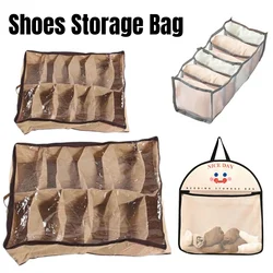 Nonwoven Transparent Creative Shoe Cabinet Dust-proof 12 Cases Shoes Storage Bag Organizer Holder Box Under Bed Closet