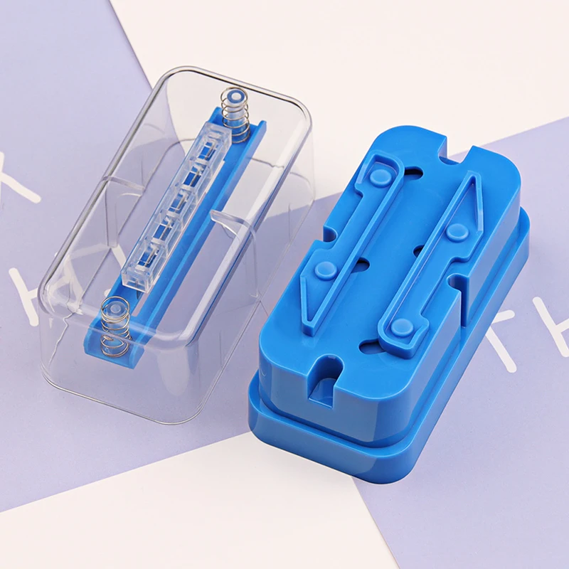 1/4 1/2 Pill Cutter Multiple Pill Splitter Stainless Steel Blade Quartering For Round Oblong Pills Tablet Cutter Splitter Blue