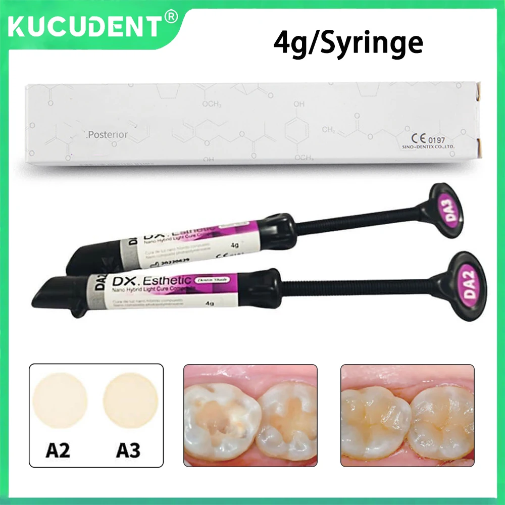 

4 г/шприц Dentex Dental Dentin, композитная смола, светоотверждение, восстановление задних зубов, наполнительные материалы, наногибридное склеивание