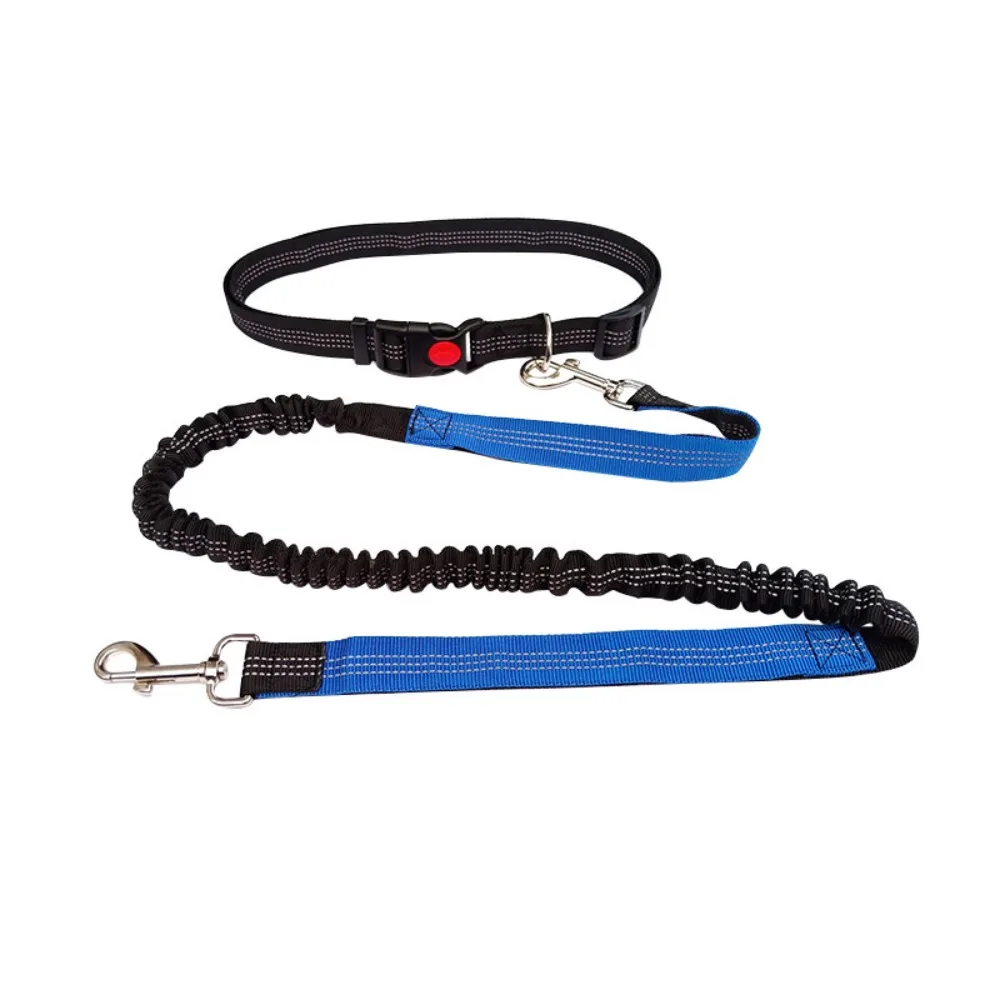 

Double Stretch Pet Walking Leash Reflective Waist Belt Hand Free Dog Leash Elastic Running Dog Leash for Dogs Cats