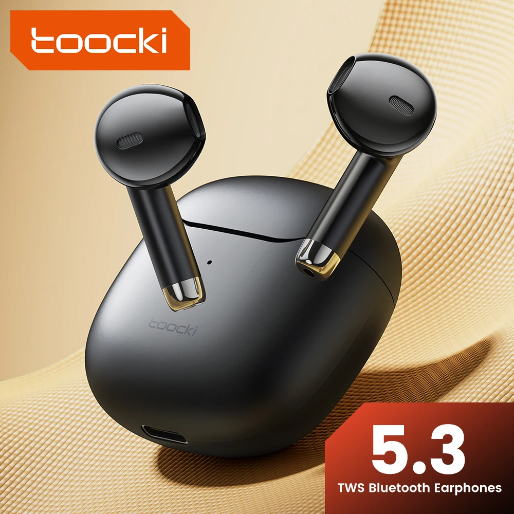 Toocki Bluetooth 5.3 Earphones TWS True Wireless In-Ear Earbuds IPX4 Waterproof HIFI Sound Headphones 25H Long Standby Headsets