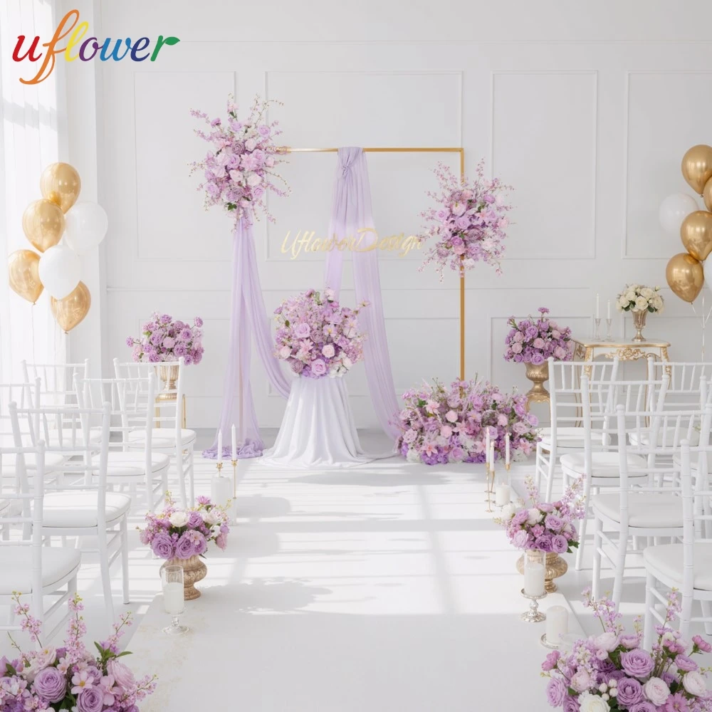 

Uflower Фиолетовая Роза Свадебные Искусственные Цветы Украшения Пол Цветок Валентина Свадебный Фон Арка Декор Mariage Цветочный Ряд