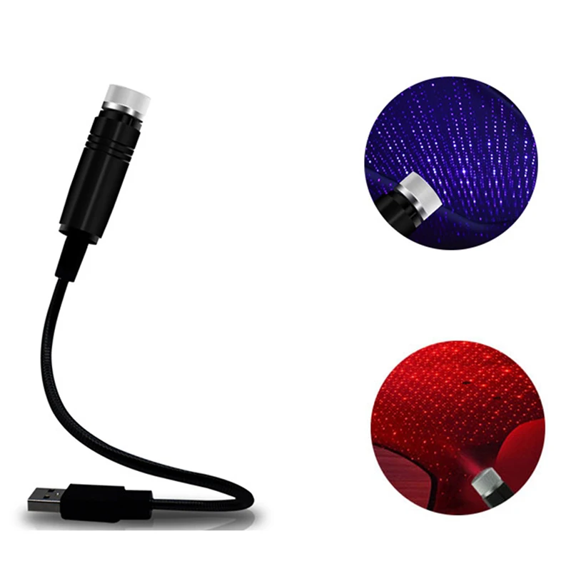 

1pcs USB Powered Star Projector Lamp Romantic LED Starry Sky Night Light for Car Roof Home Room Ceiling Decor Plug and Play